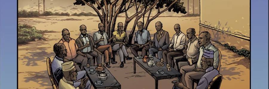 The Uffo group gathering in Hargesia, Somaliland (then Somalia) 1981. Illustration: Pat Masioni